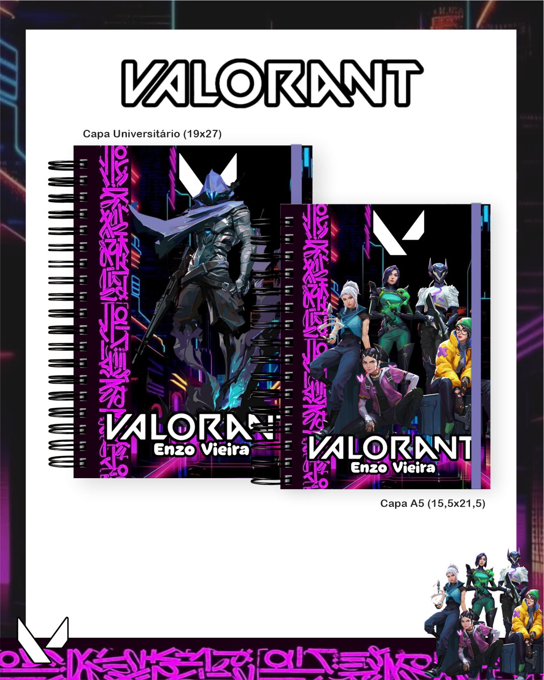 50) VALORANT Escolar Adulto Teen - VALORANT - Imagem 1