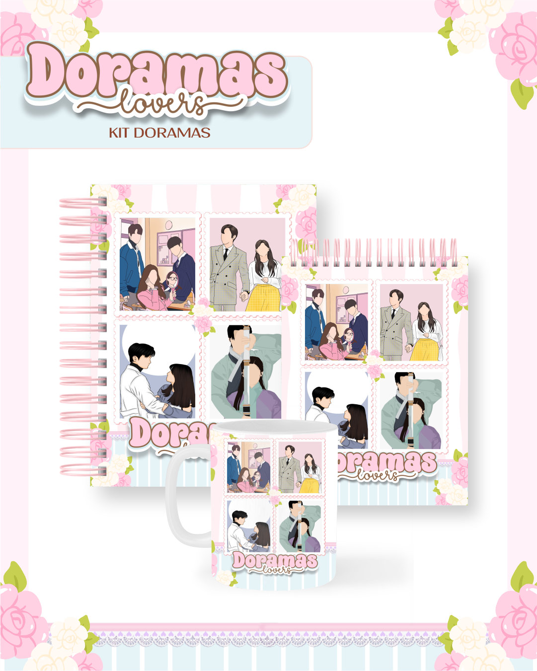 8) KIT DORAMAS Kit Encadernação DORAMAS - Imagem 1