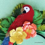 Arquivo de Corte Tiara Arara de Papel - Imagem 2