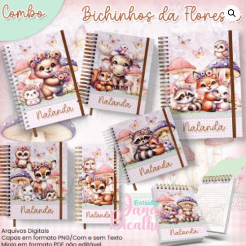 COMBO Bichinhos da Floresta Menina