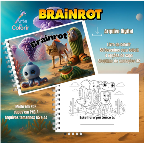 Livro de Colorir Brainrot (PDF)