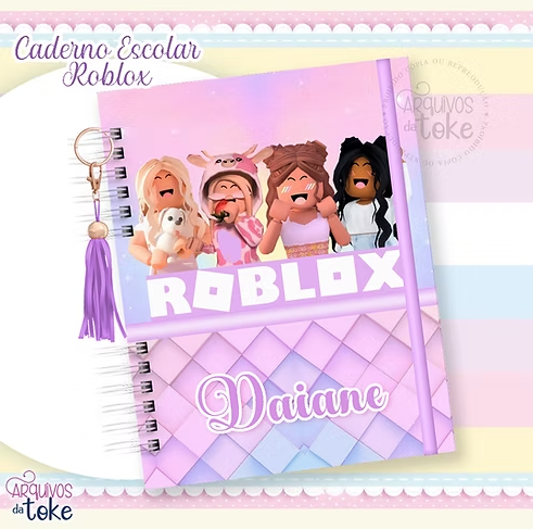 CADERNO ROBLOX MENINA