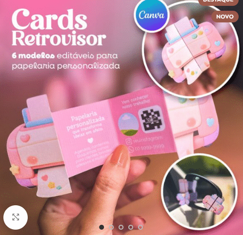 CARD PARA RETROVISOR EDITÁVEL
