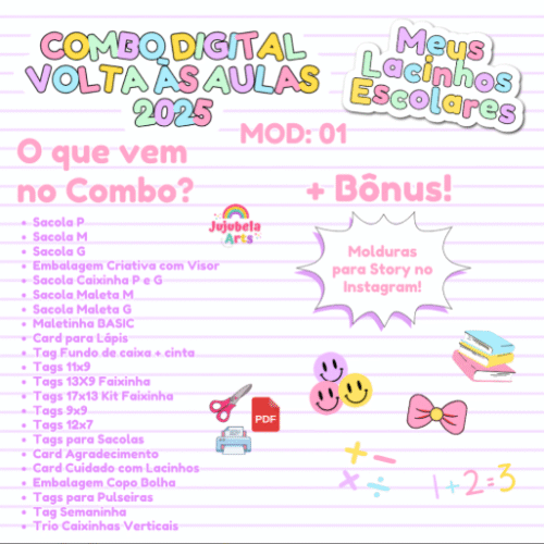 COMBO VOLTA AULAS LACINHOS