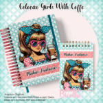 Caderno Pautado A5+Bloquinho A6 – Coleção Girls With Coffe N10