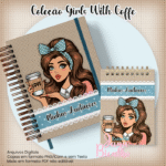 Caderno Pautado A5+Bloquinho A6 – Coleção Girls With Coffe N9