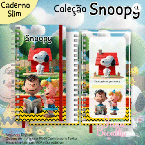 Caderno Slim Coleção Snoopy