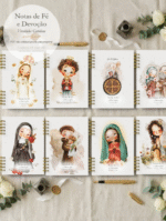 COMBO Arquivo digital Caderno A5 Católico+ 8 capas e miolo com versículos católicos