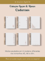 Cadernos Coleção Laços & Rosas Wire-o