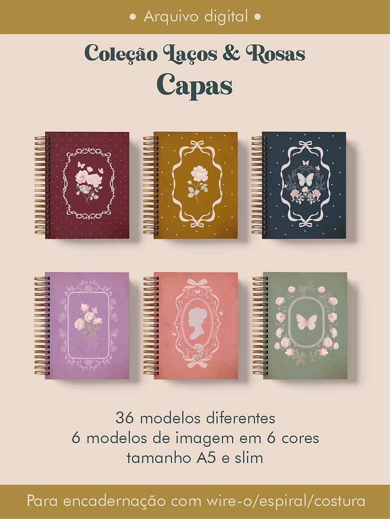 Capas Coleção Laços & Rosas Capas Coleção Laços & Rosas - Imagem 1