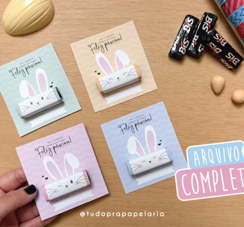 Card com chocolatinho - Páscoa