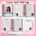 Caderno Pautado A5+Bloquinho A6 – Coleção Girls With Coffe N5 - Imagem 2