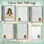 Caderno Pautado A5+Bloquinho A6 – Coleção Girls With Coffe N6 - Imagem 2