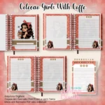 Caderno Pautado A5+Bloquinho A6 – Coleção Girls With Coffe N8 - Imagem 2