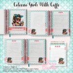 Caderno Pautado A5+Bloquinho A6 – Coleção Girls With Coffe N10 - Imagem 2