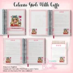 Caderno Pautado A5+Bloquinho A6 – Coleção Girls With Coffe N2 - Imagem 2