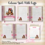 Caderno Pautado A5+Bloquinho A6 – Coleção Girls With Coffe N4 - Imagem 2