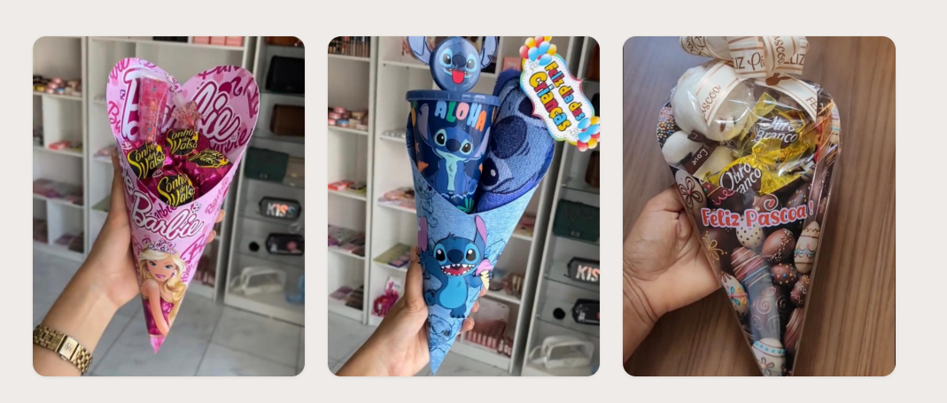 Cones para Bombom Arquivo Digital - Cones para Bombom - Imagem 1