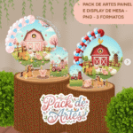 Arte Painel e Displey de Mesa Fazendinha