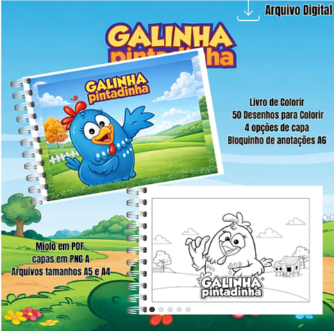 Livro de Colorir Galinha