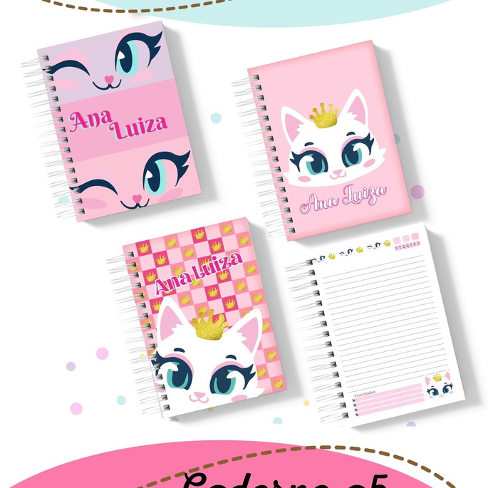 Gata Caderno A5 Gatinha - Imagem 1