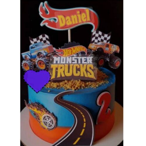 Arquivo de Corte Topo de Bolo HOT WEELS MONSTER