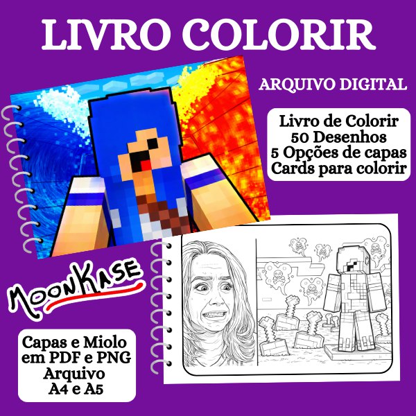 LIVRO COLORIR MOONKCASE LIVRO COLORIR MOONKASE - Imagem 1