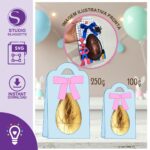 ARQUIVO DE CORTE SUPORTE OVO DE PÁSCOA, MOCKUP + MOLDE