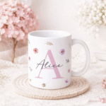 Pacote de Artes Canecas Alfabeto Floral