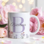 Pacote de Artes Canecas Alfabeto Floral M2