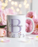 Pacote de Artes Canecas Alfabeto Floral M2