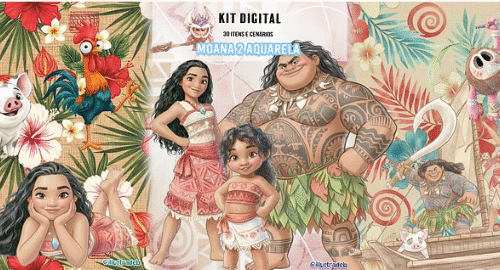 KIT DIGITAL Moana Aquarela