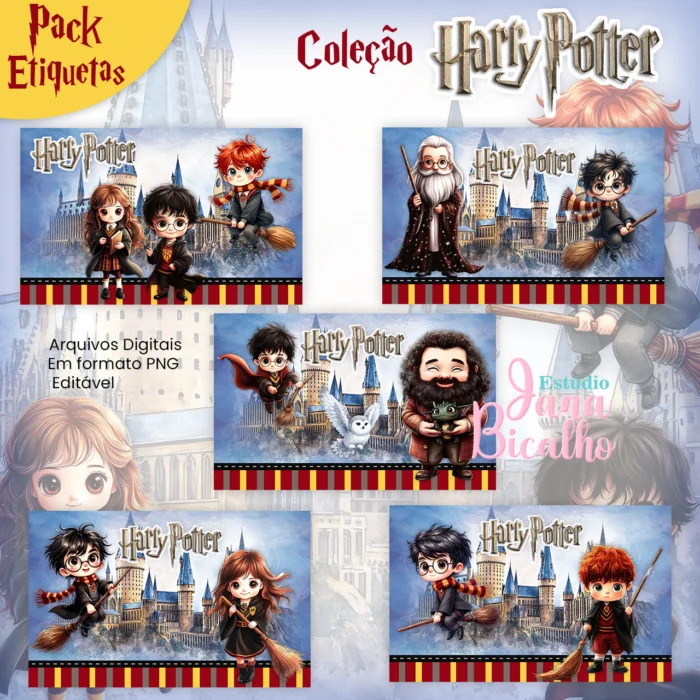 Pack Etiquetas Escolares Coleção Harry Potter - Imagem 1
