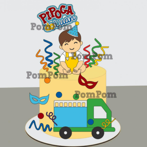 Arquivo de Corte Topo de Bolo BLOQUINHO DO LUAN