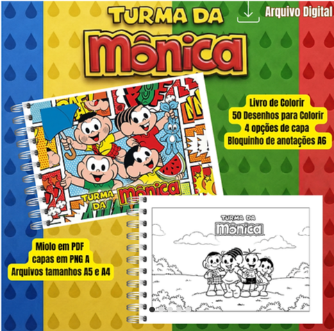 Livro de Colorir Turma da Mônica