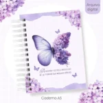 Arquivo Encadernação Borboleta Lilás - Imagem 2