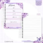Arquivo Encadernação Borboleta Lilás - Imagem 4