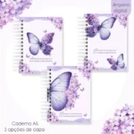 Arquivo Encadernação Borboleta Lilás - Imagem 5