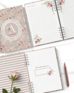 Arquivo 26 Capas Alfabeto A a Z e Miolo Pautado Coleção Rosas do Jardim - Imagem 2