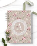 Arquivo 26 Capas Alfabeto A a Z e Miolo Pautado Coleção Rosas do Jardim - Imagem 4