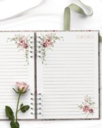 Arquivo 26 Capas Alfabeto A a Z e Miolo Pautado Coleção Rosas do Jardim - Imagem 5