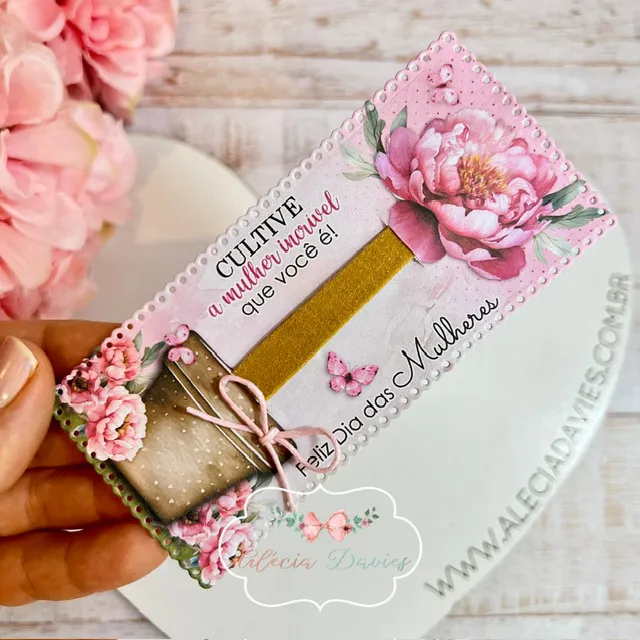 ARTE CARTÃO PARA LIXA DE UNHA DIA DAS MULHERES - Imagem 2