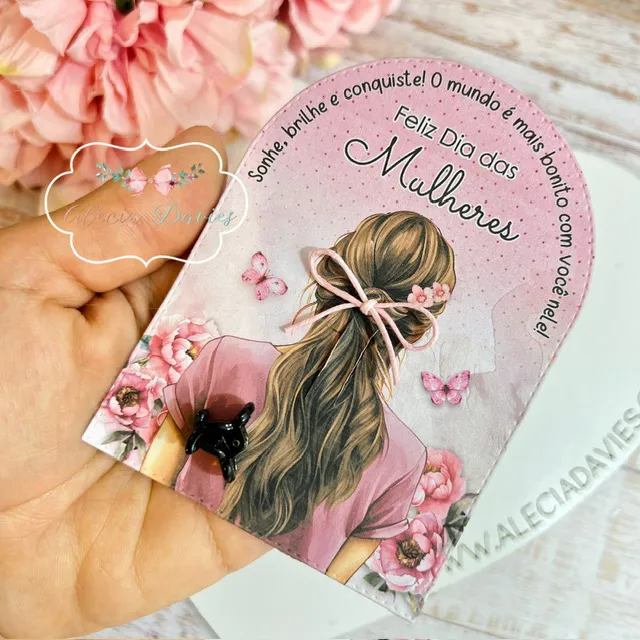 ARTE TAG PARA PRESILHAS DE CABELO DIA DAS MULHERES - Imagem 2