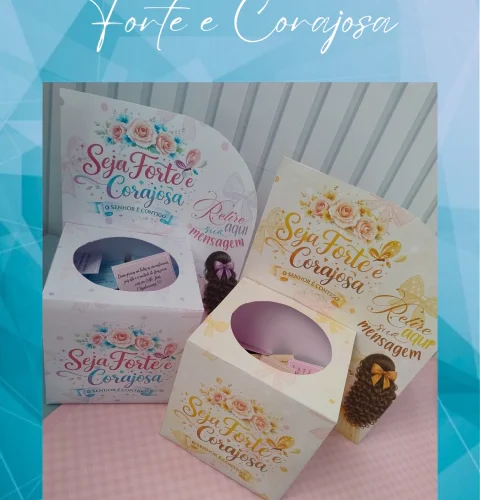 Box Mensagem Forte e Corajosa