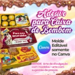 Molde adesivo para caixa de bombom