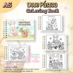 Caderno A5 Para Colorir Horizontal Doce Páscoa - Imagem 2