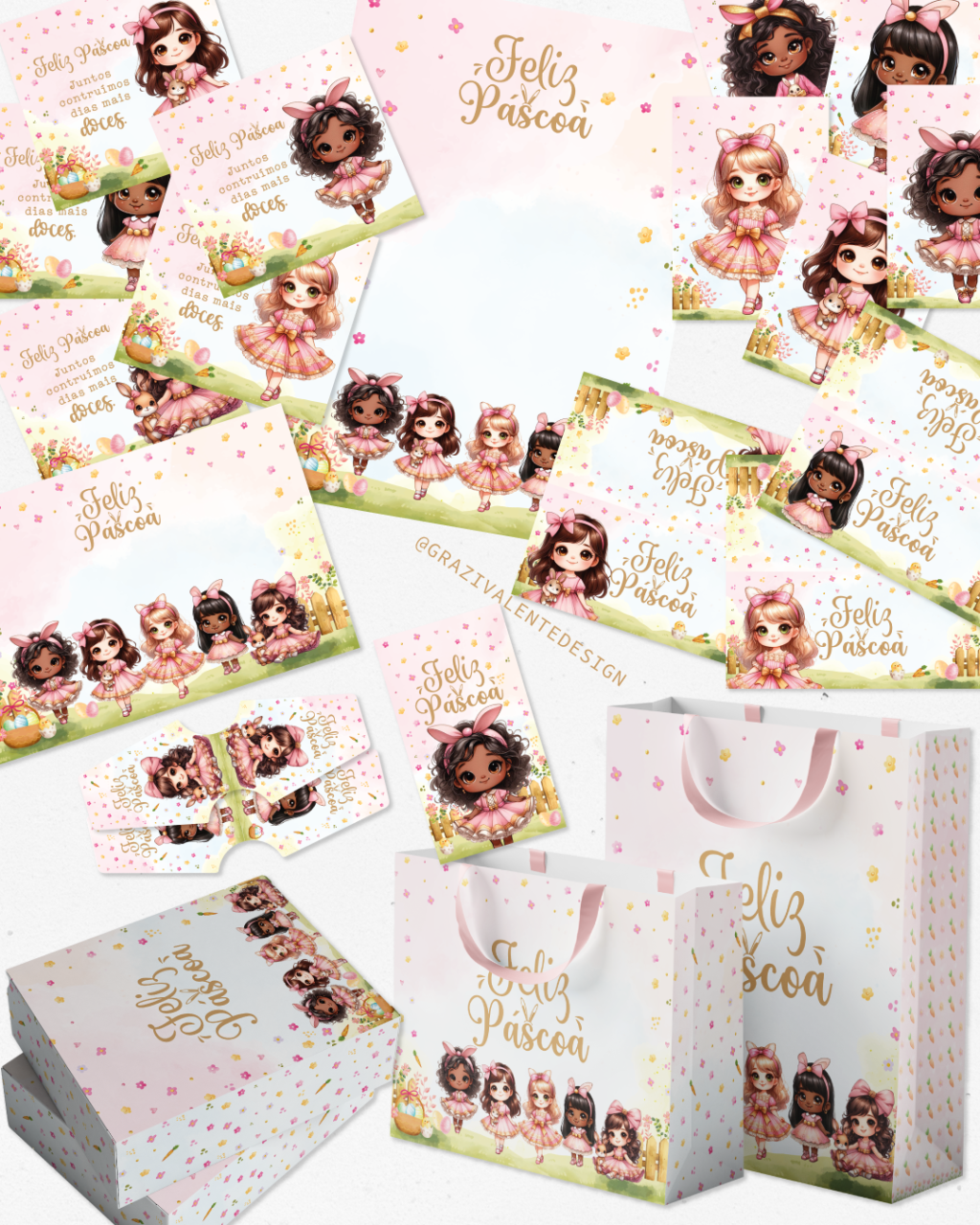 2564172-3 KIT DIGITAL JARDIM DE PÁSCOA - Imagem 1