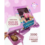 ARQUIVO DE CORTE CAIXA OVO DE COLHER GUERREIRAS DO KPOP DE 250G