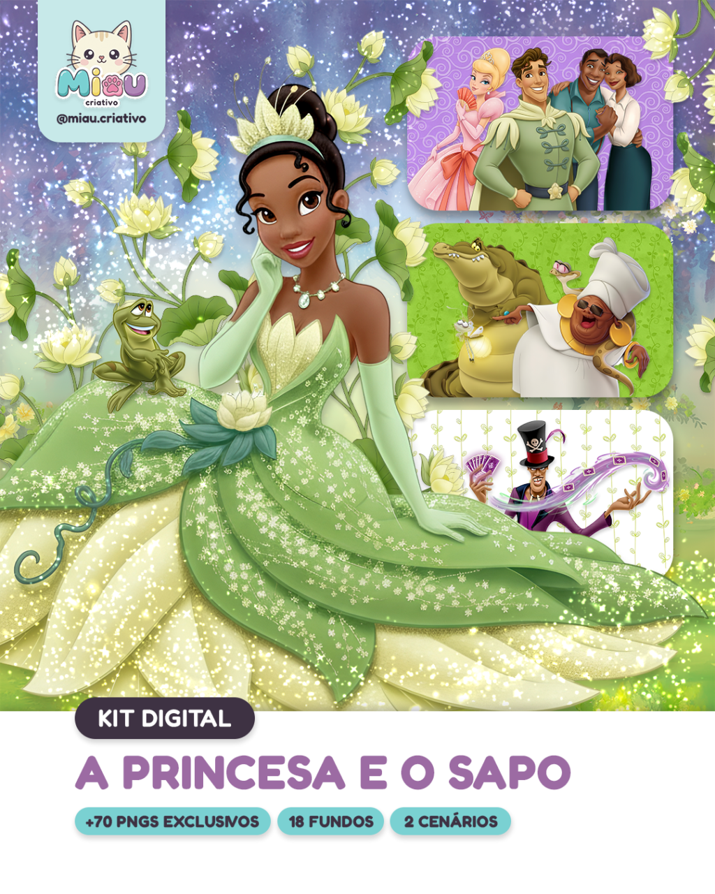 Kit Digital A Princesa e o Sapo - Drive da Cris