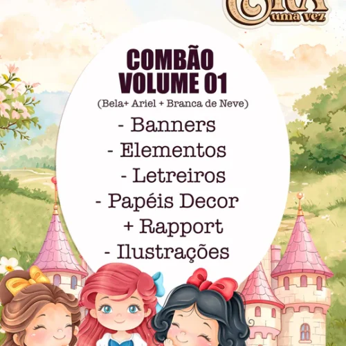 Era Uma Vez - Volume 1 ( Ariel + Bela + Branca de Neve)